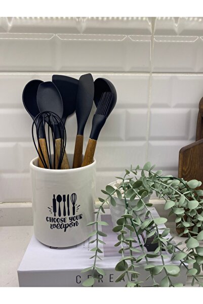 magical dreams 7 Piece Silicone Serving Set + Ceramic Spoon Holder