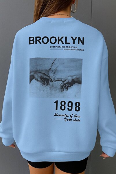 DM DOLCE MORE سترة رياضية يونيسكس مطبوعة من قماش بروكلين الممشط بثلاث خيوط