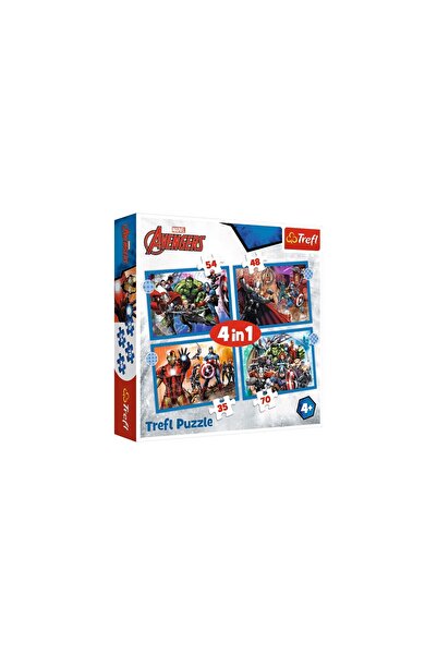 Trefl PUZZLE 4IN1 AVENGERS RAZBUNATORII CURAJOSI