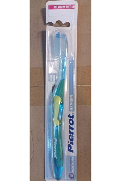 Pierrot Oxygens Medium Medio Toothbrush – Available in Blue-Yellow, Blue-Green & Blue-Pink