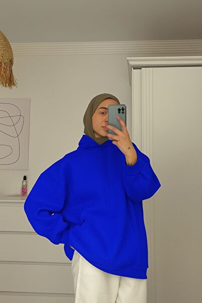 DM DOLCE MORE سترة رياضية بقلنسوة للجنسين مصنوعة من القطن الممشط بثلاث خيوط