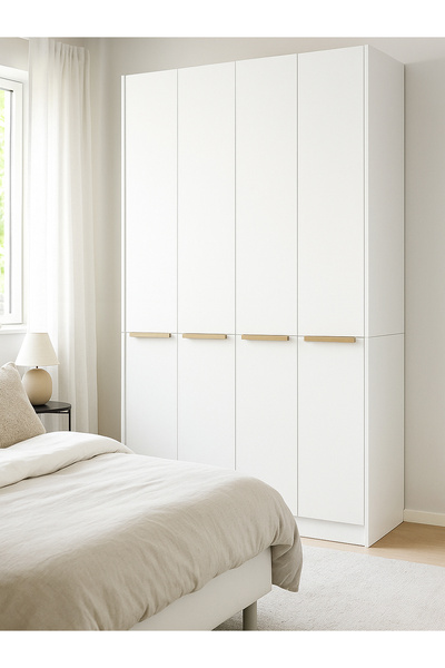 dorpek Cosmos 4 Kapaklı Gardırop - 210 cm Y, 124 cm G - Genç Odası ve Yatak Odası Gardırop