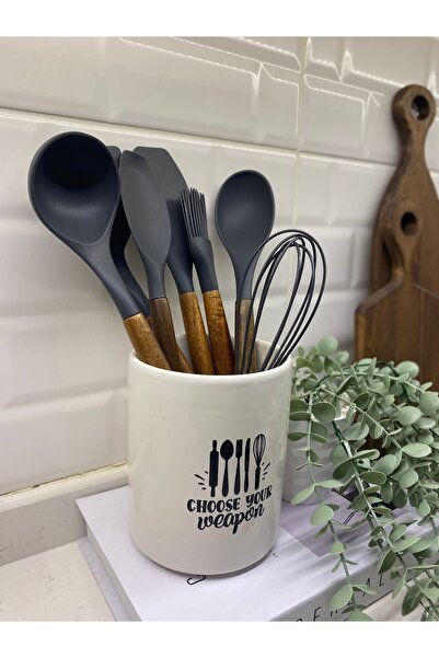 magical dreams 7 Piece Silicone Serving Set + Ceramic Spoon Holder