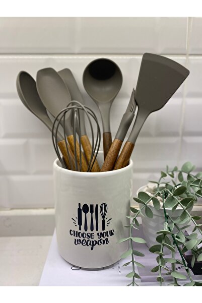 magical dreams 7 Piece Silicone Serving Set + Ceramic Spoon Holder