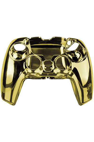 No branded Husa Protectie Completa Controller PS5 Crystal Clear, Electroplating Chrome Auriu, Anti-Socuri