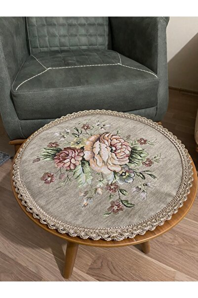 MYHOMEGOBLEN Husa pentru masuta de cafea tapiserie 40x rotunda