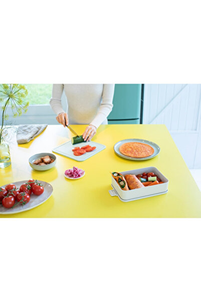 Brabantia Make&Take Food Box 1006289, 2 l, Tight closure, BPA free, Light grey