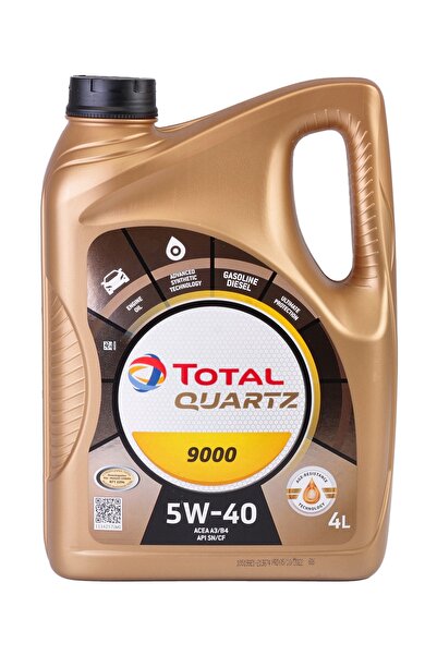 TOTAL Ulei Quartz 9000 5W40 148597, volum 4 litri, sintetic pentru motor PEUGEOT, BMW, MB, CITROEN..
