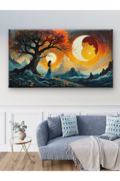 ESLEM DOĞA VE KADIN BASKI KANVAS TABLO