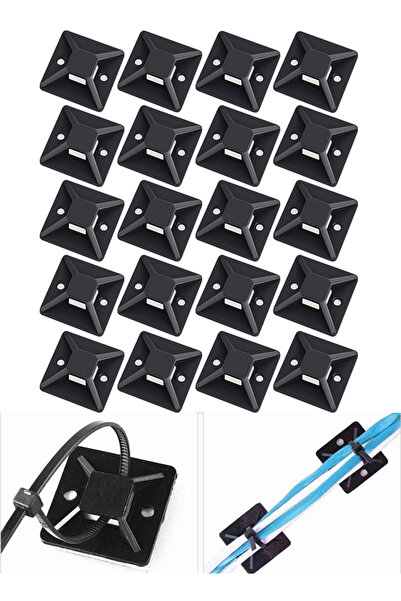 DMYRDH 20 قطعة من حوامل ربطات الكابلات الصغيرة ذات التركيب اللاصق، سلك تثبيت ...