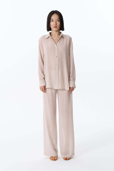 Quzu Beige Women's Shirt Gml00003