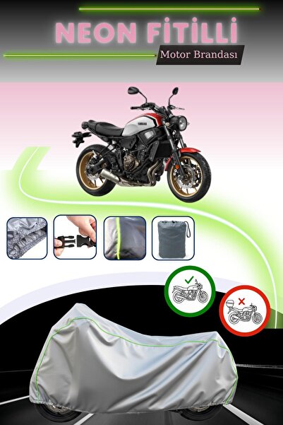 Cemku Cool غطاء محرك رمادي قماش مجدّل حقيبة، غير متوافق مع قفل ياماها XSR 700