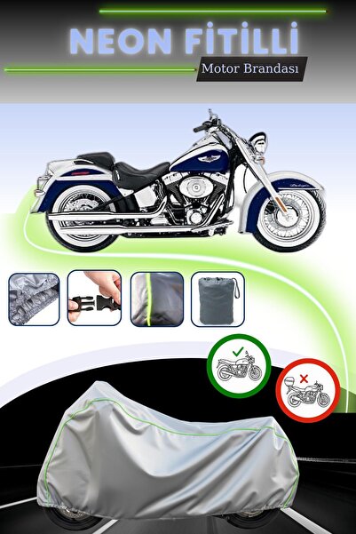 Cemku Cool غطاء محرك رمادي قماش مجدّل حقيبة من نوع Lock-N-Load لدراجات هارلي ...