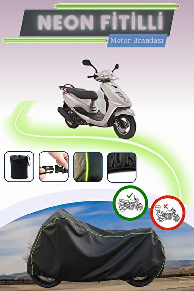 Cemku Cool أسود قماش مجدّل حقيبة، غطاء محرك ياماها سيجنوس إل بدون قفل