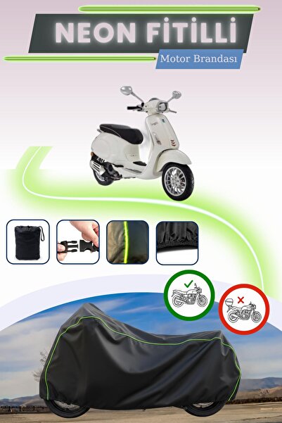 Cemku Cool غطاء محرك أسود متوافق مع نيون فيتيلي فيسبا سبرينت إس 50