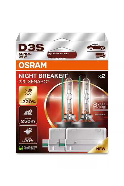 Osram Bec Xenarc D3S Night Breaker 220 42V 35W Duo Box