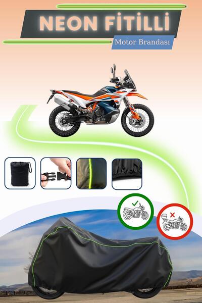 Cemku Cool قفل أسود قماش مجدّل حقيبة، لا يناسب دراجة KTM 890 Adventure ذات ال...