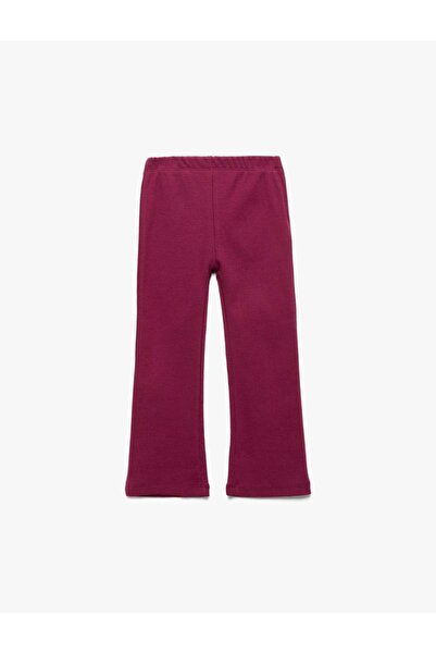 Koton İspanyol Paça Mürdüm Kız Bebek Tayt 6Wmg40039Ak