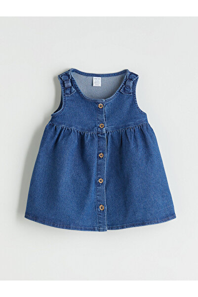 LC Waikiki Yeni Sezon Kız Bebek Jean Elbise ve Tişört
