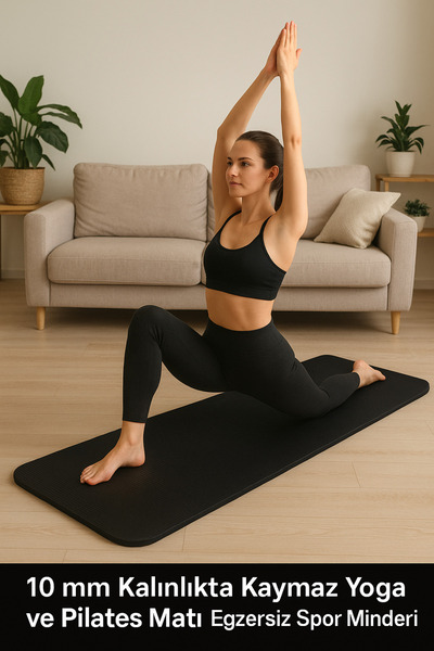 HEPİTOP 10 mm Kalınlıkta Kaymaz Premium Yoga ve Pilates Matı – Egzersiz Spor ...