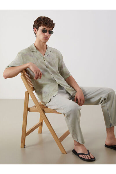 LC Waikiki Nevavm with a Difference Loose Fit Short Sleeve Men's Shirt