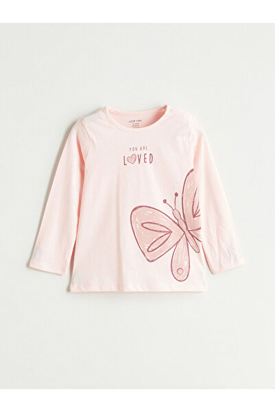 LC Waikiki Bisiklet Yaka Kız Bebek Tişört ve Eşofman Altı