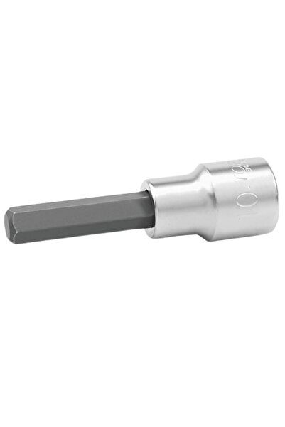 TOPTUL BCWA1608 bit with tubular socket, 1/2 inch square drive, 8 mm hexagonal profile, length 80 m