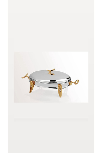 mutfak Gold gümüş mum ısıtıcı servis 2 litre