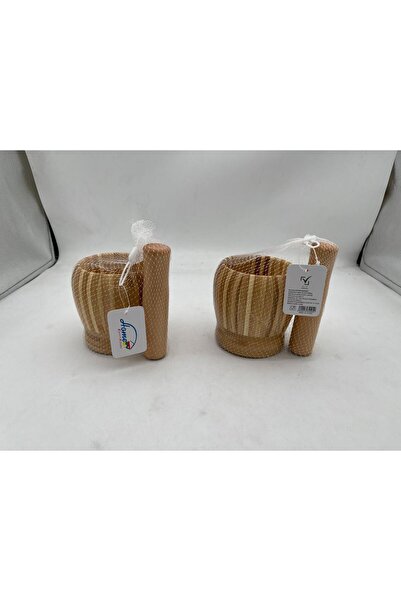 Home Bamboo Mortar XD523-2 | 11 x 11 cm | Durable Eco-Friendly Kitchen Tool