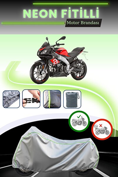 Cemku Cool حقيبة خلفية رمادية نيون قماش مجدّل وقماش محرك متوافق مع أبريليا تو...