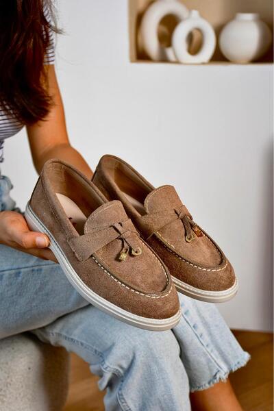 misio shoes Γυναικεία παπούτσια Loafer από καστόρι LB για καθημερινή χρήση