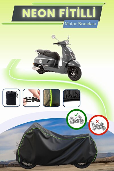 Cemku Cool غطاء محرك متوافق مع نيون فيتيلي لدراجة بيجو دانجو 50 باللون الأسود