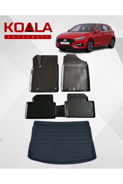 KoalaOtoTekstil Hyundai i30 (2017-2024) Ile Uyumlu-Araca Özel Paspas ve bagaj...