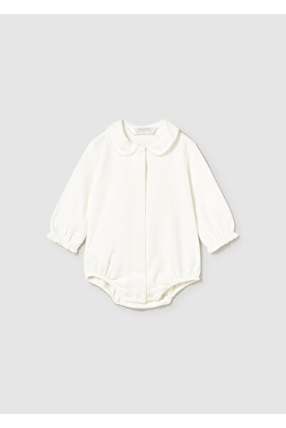 MAYORAL Newborn Kız Bebek Uzun Kol Body Krem