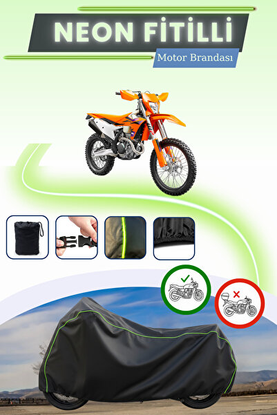 Cemku Cool غطاء محرك متوافق مع KTM 350 EXC-F من نوع كورد نيون بلاك لوك