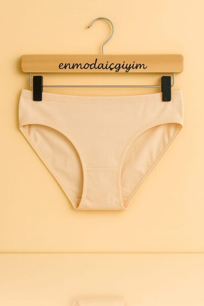 enmodaiçgiyim 6-Pack Mixed Color Cotton Stretchy Everyday Women's Panties – Fits M/L, Breathable, Comfortable
