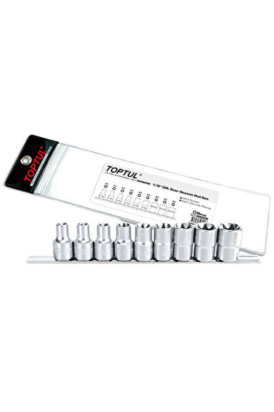 TOPTUL Set 9 chei tubulare GAAG0901 TOPTUL, antrenor patrat 1/2 inch, deschid...