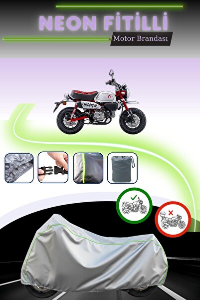 Cemku Cool حقيبة خلفية رمادية نيون قماش مجدّل وقماش محرك متوافق مع هوندا مونك...