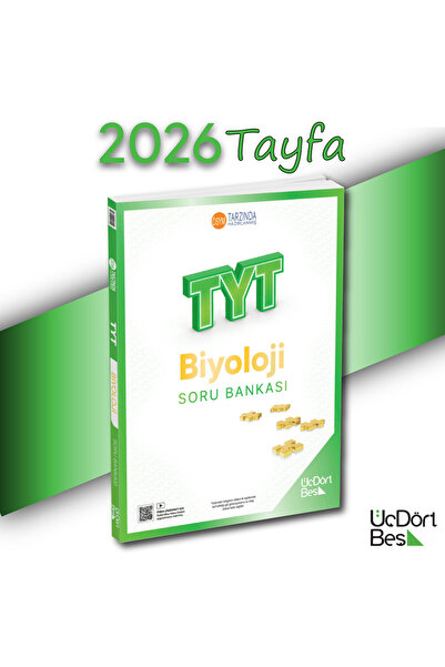 Üç Dört Beş Yayıncılık 345 Yayınları TYT Biyoloji Soru Bankası - Yeni Baskı Güncel Müfredat