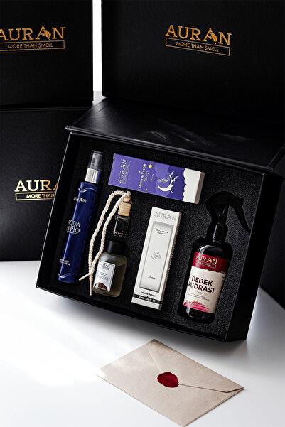 AURAN 6’lı Özel Hediye Kutusu, Koku Deneyimi Hediye Seti (Parfüm, Oda Kokusu,...