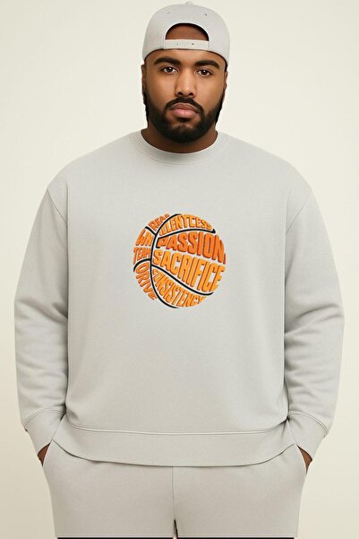 DM DOLCE MORE سترة رياضية كبيرة الحجم للجنسين مطبوعة بكرة سلة من القطن الممشط...