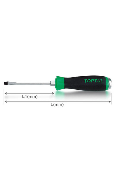 TOPTUL FAGB0818 screwdriver, straight, dimensions 1.2x8 mm, length 300 mm, active length 175 m