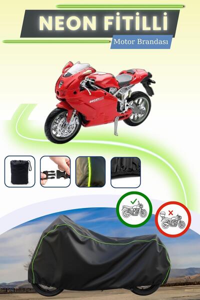 Cemku Cool أسود قماش مجدّل حقيبة، قفل غير متوافق مع غطاء محرك دوكاتي 999