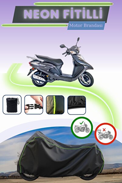 Cemku Cool أسود قماش مجدّل حقيبة، غطاء محرك فالكون دولفين 100 EFI غير متوافق ...