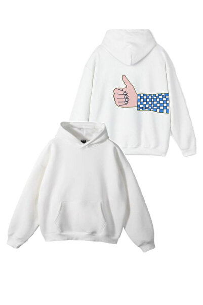 Sebesta Fashion New Season Arrow Printed 3 Yarn Cotton Hooded Sweatshirt