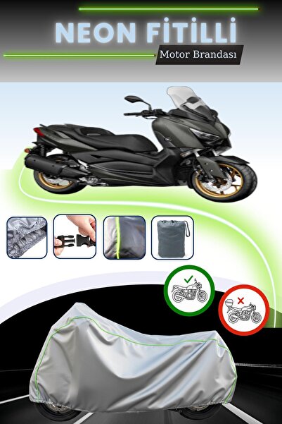 Cemku Cool غطاء محرك رمادي قماش مجدّل حقيبة غير متوافق مع ياماها X-Max 250 Te...