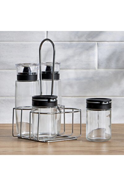 Generic Tasty Salt and Pepper Shaker Set with Rack