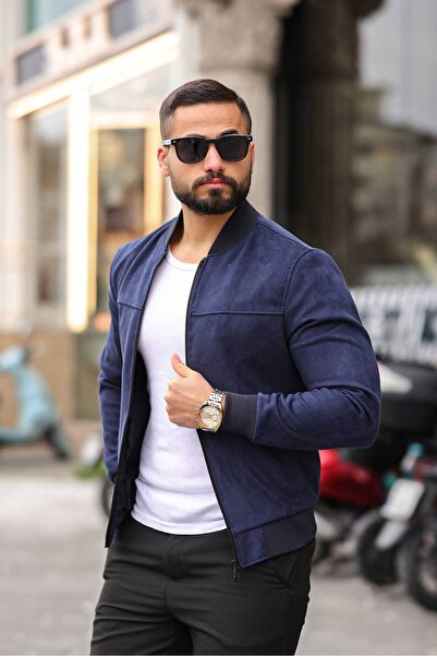 BASEL.CO Ανδρικό Suede College Jacket