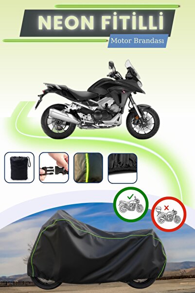 Cemku Cool قفل أسود قماش مجدّل حقيبة متوافق مع دراجة هوندا VFR 800 X كروس مفر...