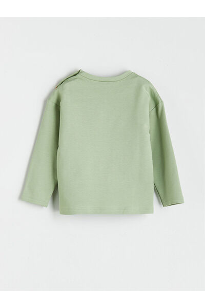 LC Waikiki Green Floral Baby Girl T-Shirt and Pants 2-Piece Set